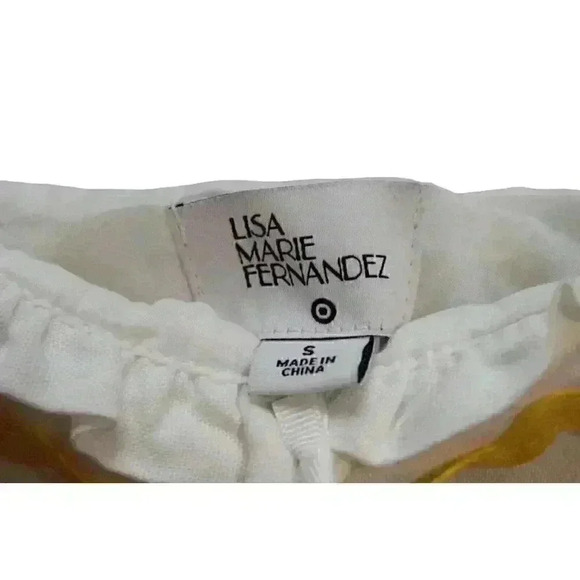 Lisa Marie Fernandez Target Dress Size Small Ric Rac Spaghetti Strap Linen Blend - Picture 8 of 13